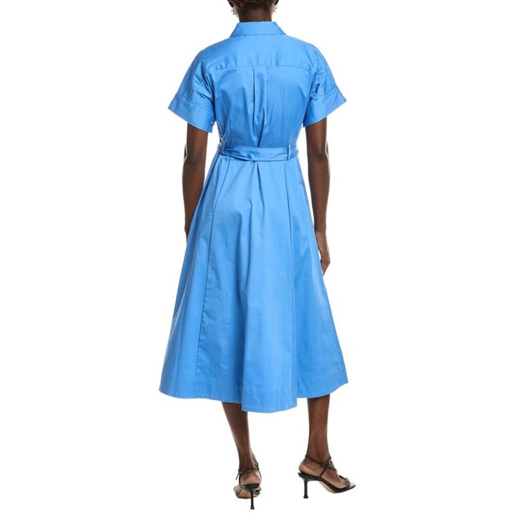 Anne Klein Womens  Grommet Shirtdress, Green - Picture 2 of 3